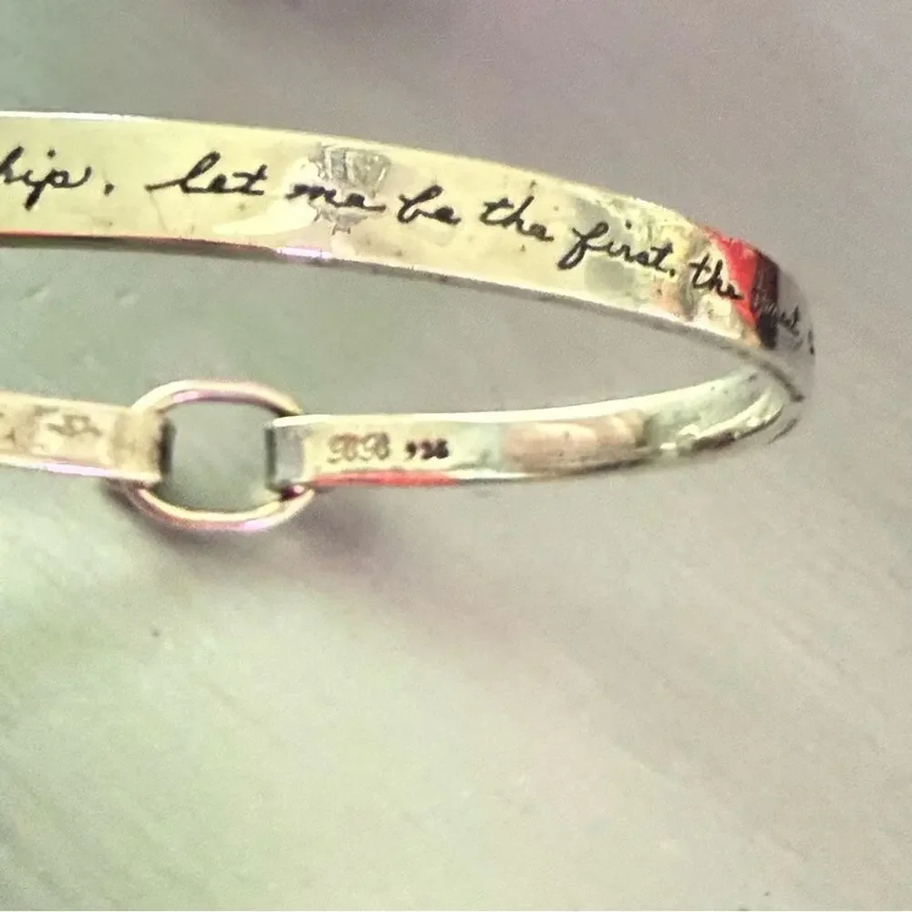 BB Becker 925 Sterling Silver Friends Inspirational Hook Bracelet